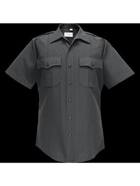 NWT Flying Cross Deluxe Tropical SS Shirt‎ Mens Large Black 97R66